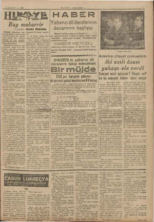  4 ŞUBAT — 1941 j HABER — Aksam postası İHABER Yabancıdılderslerinin Bay muharrir Yazan: doğrultmak için, #portada çalkana...