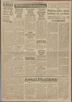  AKŞAM POSTASI Sahibi ve Neğrişat Müdürü ik , Hasan Rasim Us İDARE EVİ: tetani bakara catdesi Ni Akdenizde Mare | İngiliz...