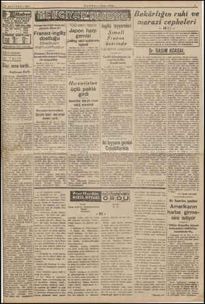  HAZIRAN— 1941 Basıldığı yer Vakıt matbassi âdiseler e Tarin Üluz sene harbi... Kadircan Kaflı Amerikanın Belçizadaki eski Yük