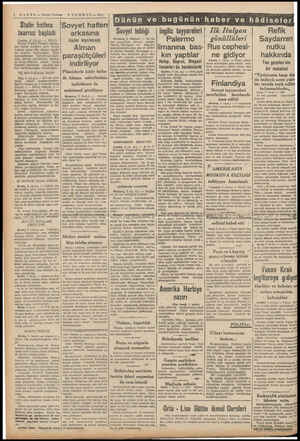 4 AABER — Akşım Postası Stalin hatfına taarruz başladı ta 8 EE — BBC: Britsh United Press'in Eerlin. den rik aldığma göre...