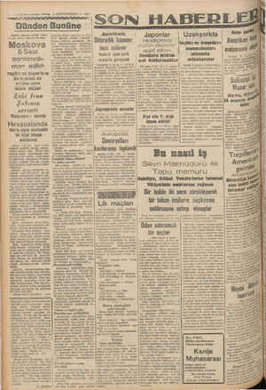    i 44BER Akşam Postap 4 BİRİNCİTEŞRİN 1941 AZAT TARAR RAE Anadolu ağanın verdiği haber. ies göre düvya vezertire bir bülş