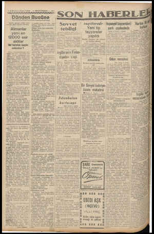  HABER — Akşam Postam 6 BİRİNCİTEŞRİN — 1941 DAL FALA AAA ALLİ Dünden Anadolu ağaasam verdiği haber, lere göre dünya vaziyetin
