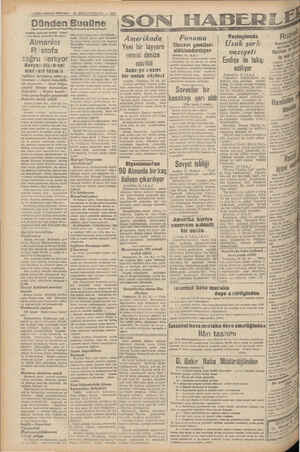  i YY Şe HABER (AKŞAM POSTASI) Dünden Budaüne aya yy 21 BİRİNCİTEŞRİN — 1941 Anadolu ajansının çerdiği baber, : göre dünya...