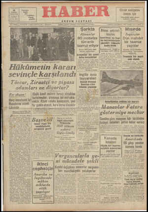 Haber Gazetesi 16 Temmuz 1942 kapağı