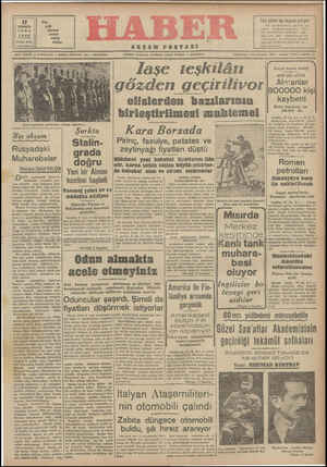 Haber Gazetesi 17 Temmuz 1942 kapağı