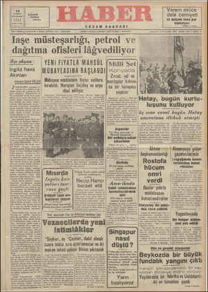 Haber Gazetesi 23 Temmuz 1942 kapağı