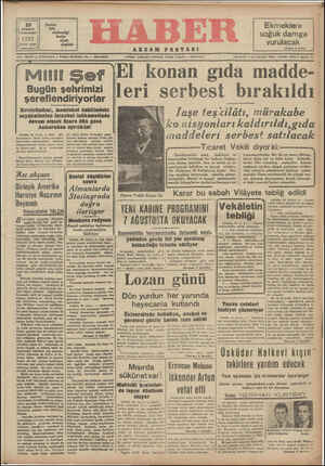 Haber Gazetesi 25 Temmuz 1942 kapağı