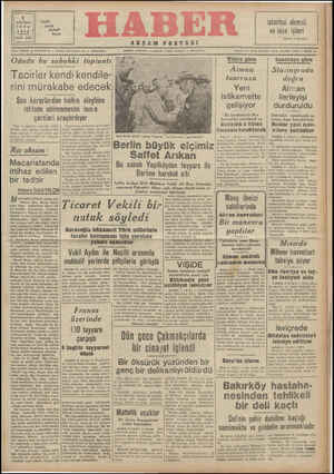 Haber Gazetesi 1 Ağustos 1942 kapağı
