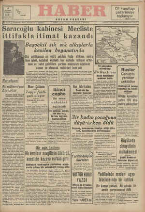 Haber Gazetesi 6 Ağustos 1942 kapağı