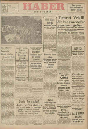 Haber Gazetesi 7 Ağustos 1942 kapağı