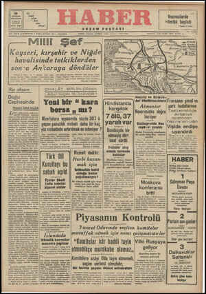 Haber Gazetesi 10 Ağustos 1942 kapağı