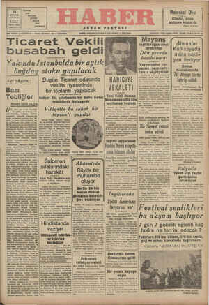 Haber Gazetesi 14 Ağustos 1942 kapağı