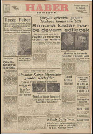 Haber Gazetesi 18 Ağustos 1942 kapağı