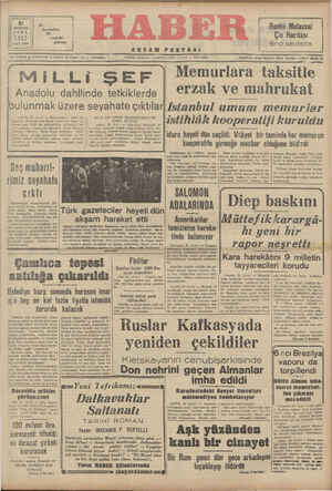 Haber Gazetesi 21 Ağustos 1942 kapağı