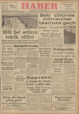 Haber Gazetesi 1 Eylül 1942 kapağı