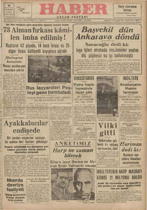 Haber Gazetesi 10 Eylül 1942 kapağı