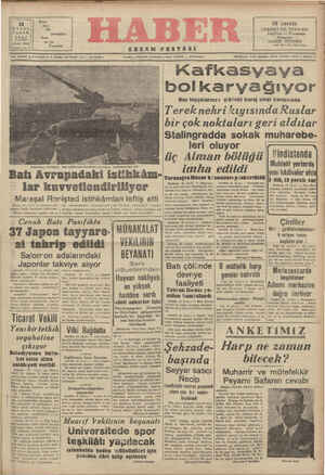 Haber Gazetesi 13 Eylül 1942 kapağı