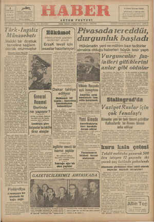 Haber Gazetesi 2 Ekim 1942 kapağı