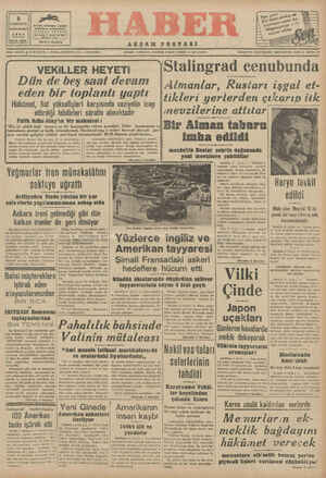 Haber Gazetesi 3 Ekim 1942 kapağı