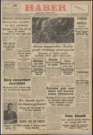 Haber Gazetesi 8 Ekim 1942 kapağı