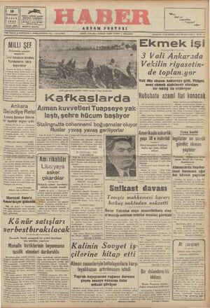 Haber Gazetesi 18 Ekim 1942 kapağı