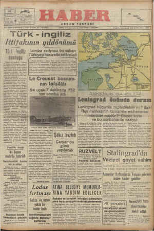 Haber Gazetesi 19 Ekim 1942 kapağı