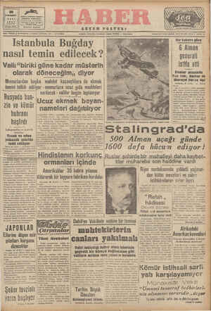 Haber Gazetesi 20 Ekim 1942 kapağı