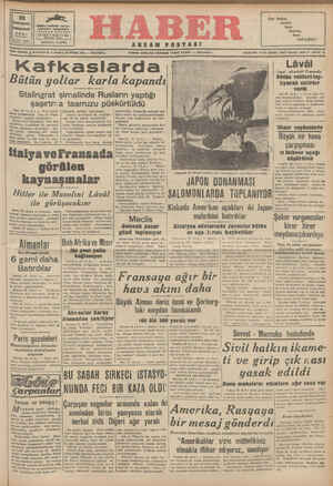 Haber Gazetesi 22 Ekim 1942 kapağı