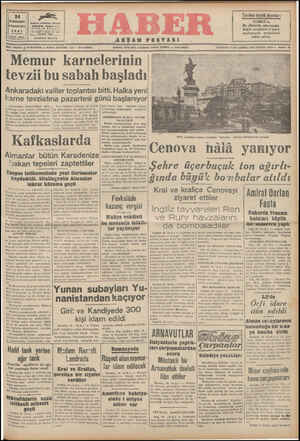 Haber Gazetesi 24 Ekim 1942 kapağı