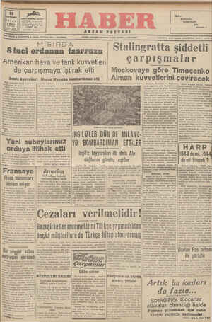 Haber Gazetesi 25 Ekim 1942 kapağı