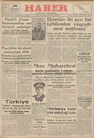 Haber Gazetesi 27 Ekim 1942 kapağı