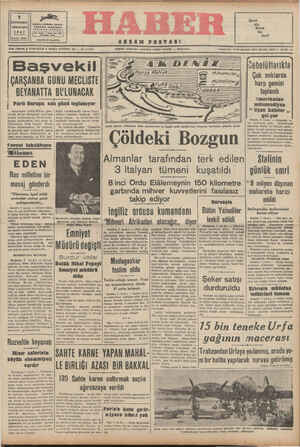 Haber Gazetesi 7 Kasım 1942 kapağı