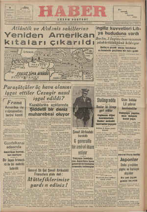Haber Gazetesi 9 Kasım 1942 kapağı