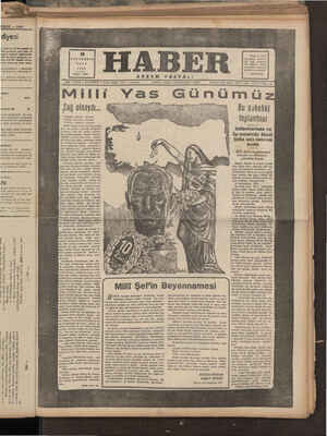 Haber Gazetesi 10 Kasım 1942 kapağı