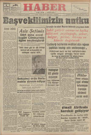 Haber Gazetesi 11 Kasım 1942 kapağı