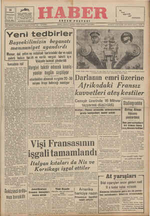 Haber Gazetesi 12 Kasım 1942 kapağı