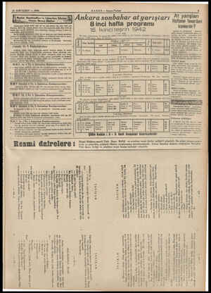  13 SONTEŞRİN — 1947 Ankara sonbahar at yarışları Muhammen bedeli 51120 (ehli bir bin yüz yirmi) lira olan 1600 rulo tmiriben