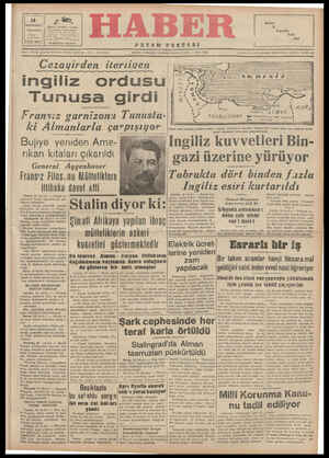 Haber Gazetesi 14 Kasım 1942 kapağı