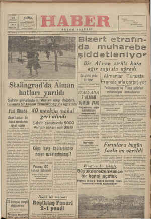 Haber Gazetesi 23 Kasım 1942 kapağı