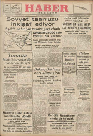 Haber Gazetesi 24 Kasım 1942 kapağı