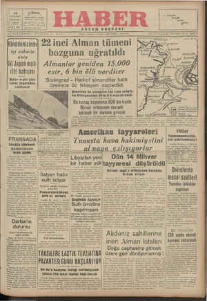 Haber Gazetesi 26 Kasım 1942 kapağı