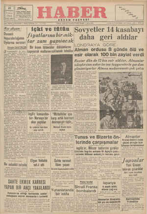 Haber Gazetesi 27 Kasım 1942 kapağı