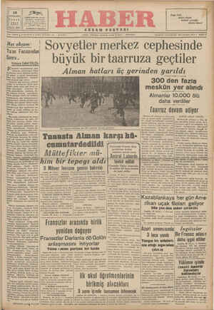 Haber Gazetesi 29 Kasım 1942 kapağı
