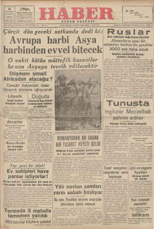 Haber Gazetesi 30 Kasım 1942 kapağı