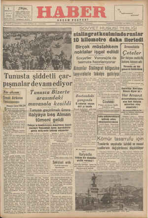 Haber Gazetesi 1 Aralık 1942 kapağı