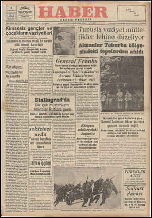 Haber Gazetesi 9 Aralık 1942 kapağı