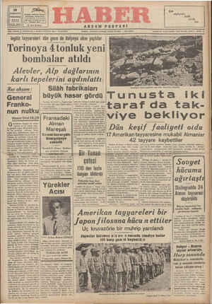 Haber Gazetesi 10 Aralık 1942 kapağı