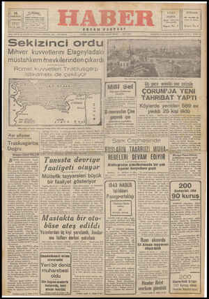 Haber Gazetesi 14 Aralık 1942 kapağı