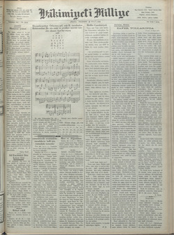 Hakimiyet-i Milliye Gazetesi 27 Eylül 1928 kapağı