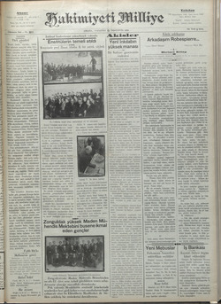 Hakimiyet-i Milliye Gazetesi 15 Ekim 1928 kapağı